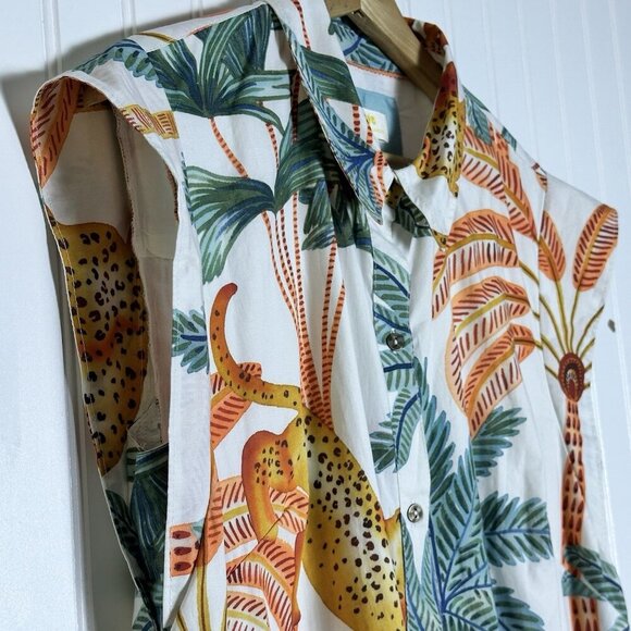 Maeve x Anthropologie The Lillian cap-sleeve button-front midi dress Medium - Picture 10 of 15